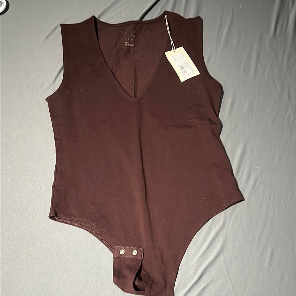 a new day Chocolate Brown V-Neck Sleeveless Top